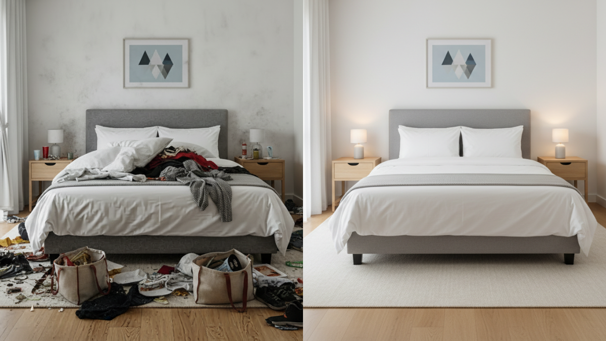 Hállószoba előtte-utána